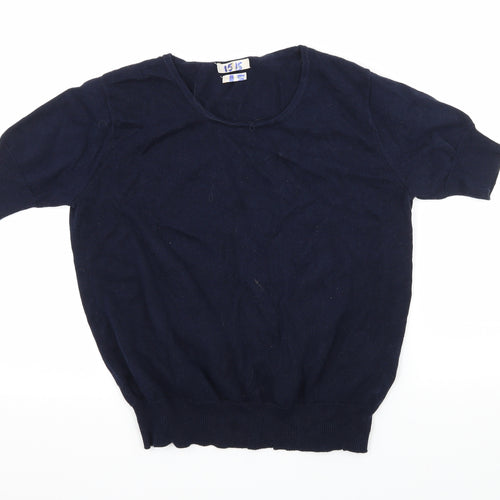 Munrospun Womens Blue  Knit Pullover Jumper Size M