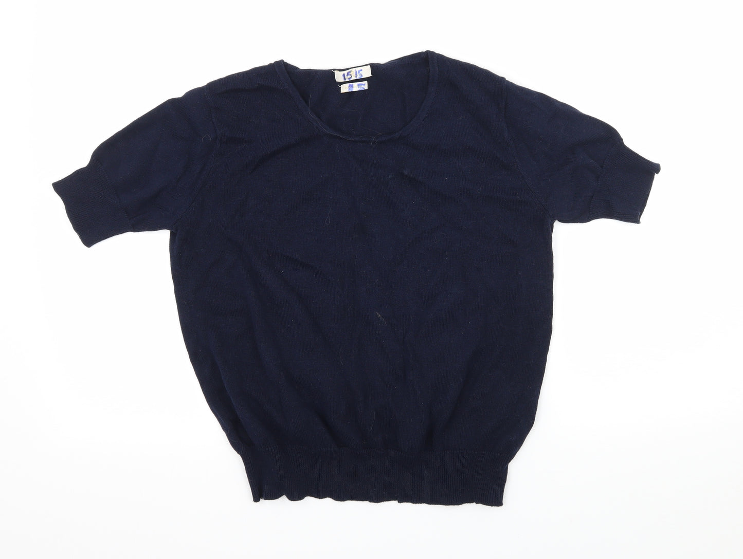 Munrospun Womens Blue  Knit Pullover Jumper Size M