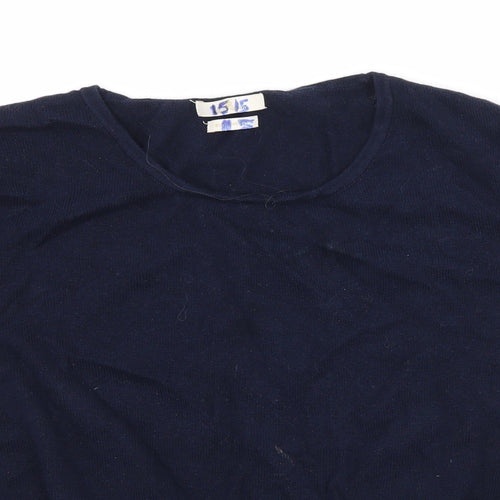 Munrospun Womens Blue  Knit Pullover Jumper Size M