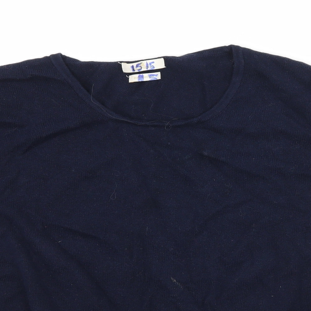 Munrospun Womens Blue  Knit Pullover Jumper Size M