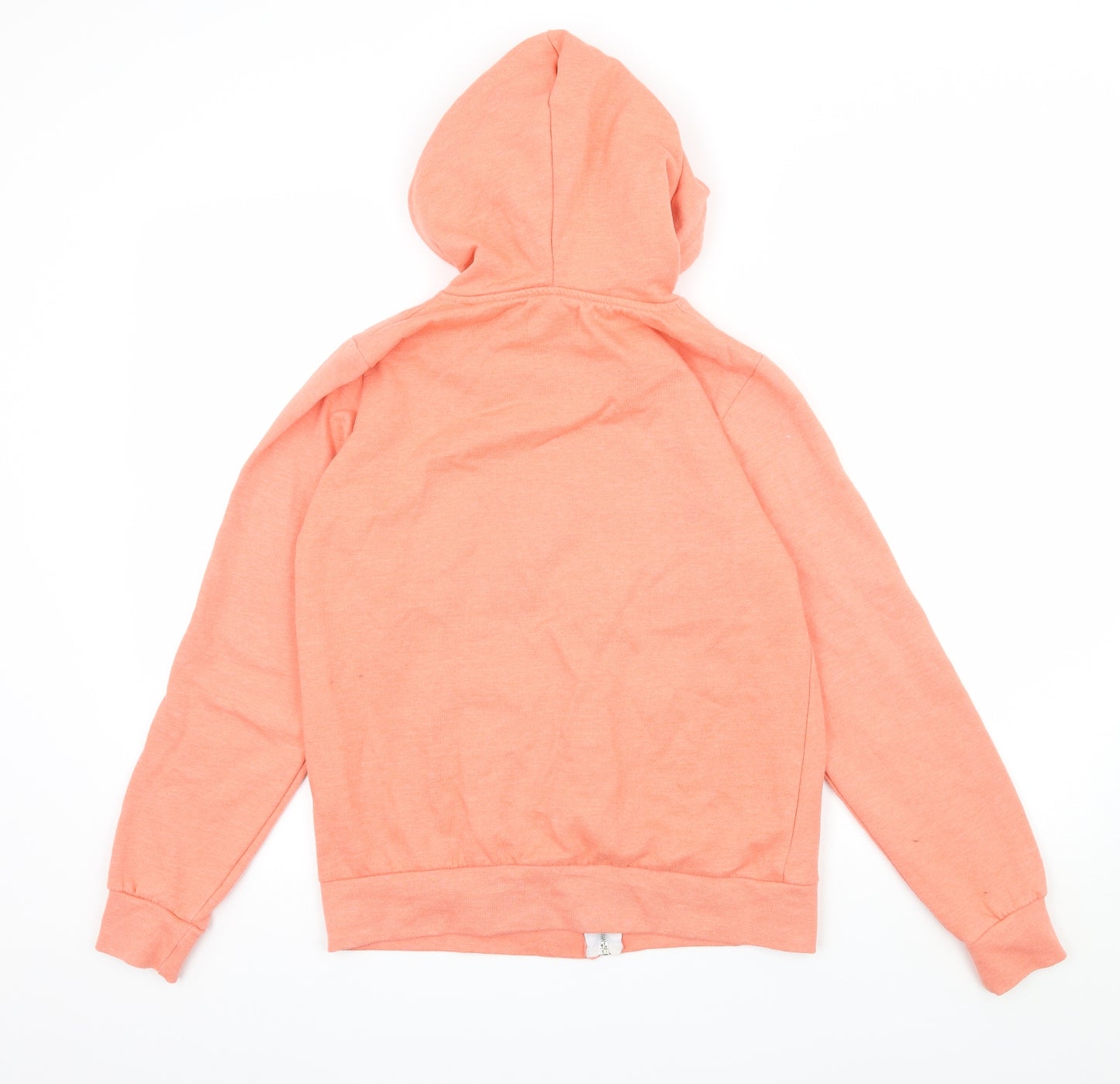 Lottie Loves Womens Orange  Jersey Full Zip Hoodie Size S