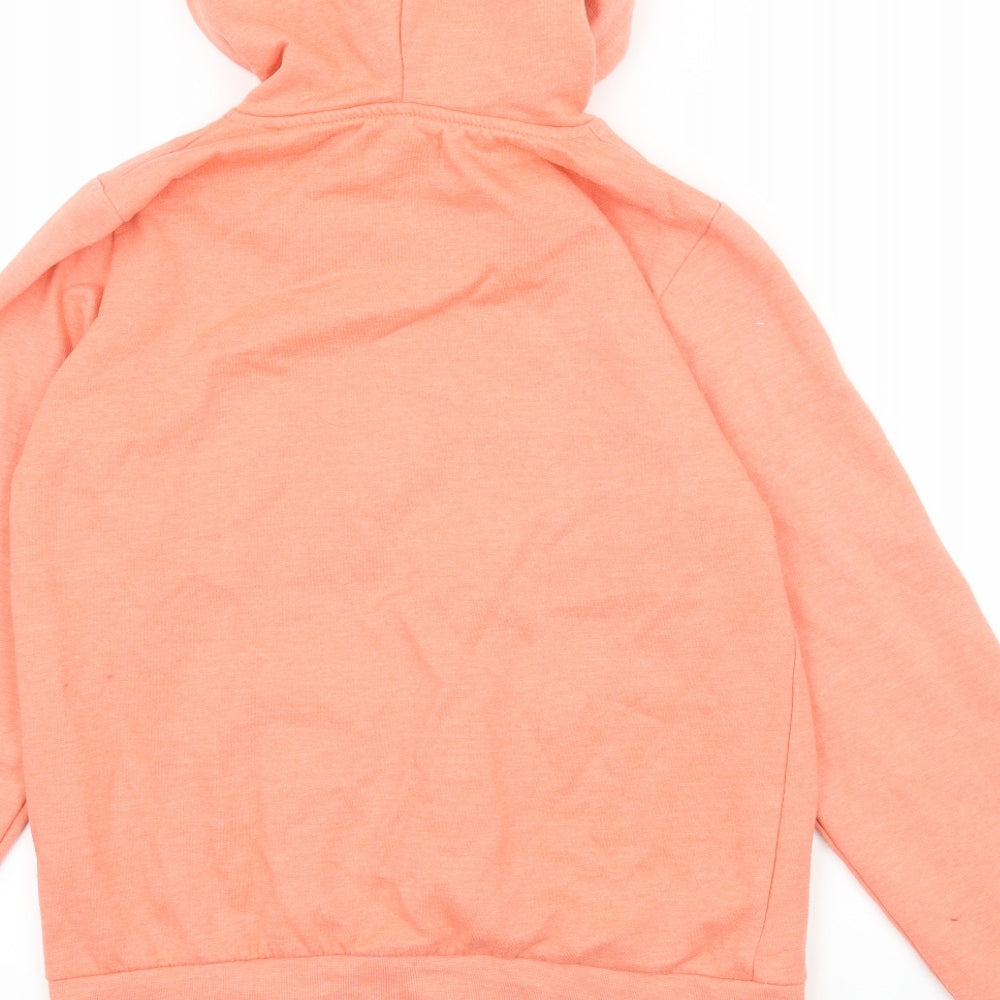 Lottie Loves Womens Orange  Jersey Full Zip Hoodie Size S