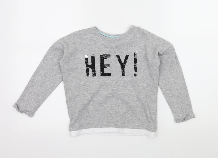 TU Girls Grey  Jersey Basic T-Shirt Size 4-5 Years  - Hey!