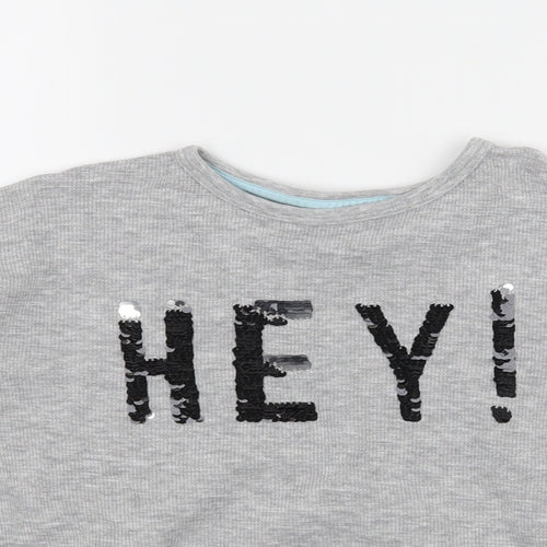 TU Girls Grey  Jersey Basic T-Shirt Size 4-5 Years  - Hey!