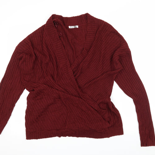 PEP & CO Womens Red  Knit Pullover Jumper Size 14