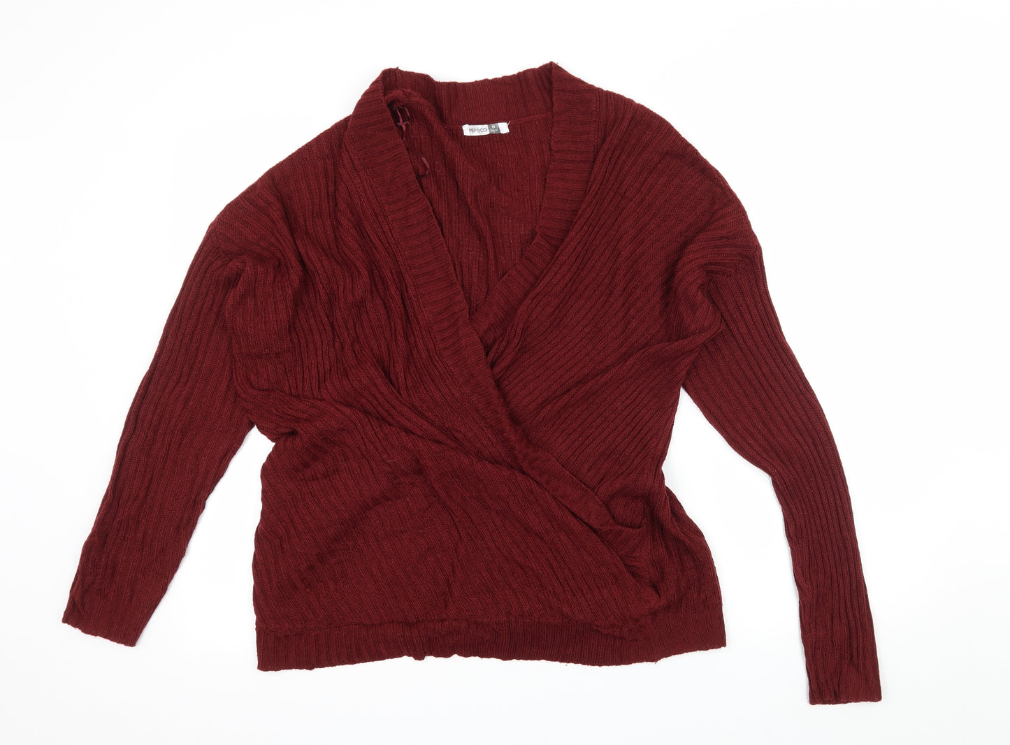PEP & CO Womens Red  Knit Pullover Jumper Size 14