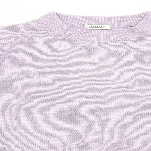 Damart Womens Purple  Knit Pullover Jumper Size 10