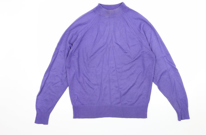 Littlewoods Womens Purple Knit Pullover Jumper Size 12