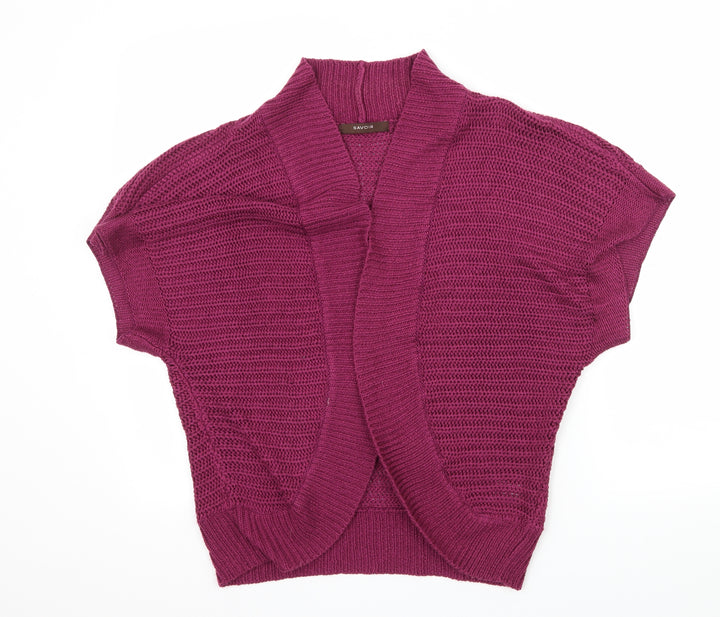 Savoir Womens Purple Knit Cardigan Jumper Size 14