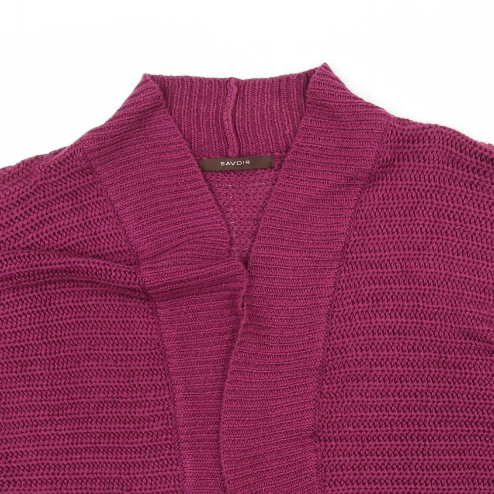 Savoir Womens Purple  Knit Cardigan Jumper Size 14