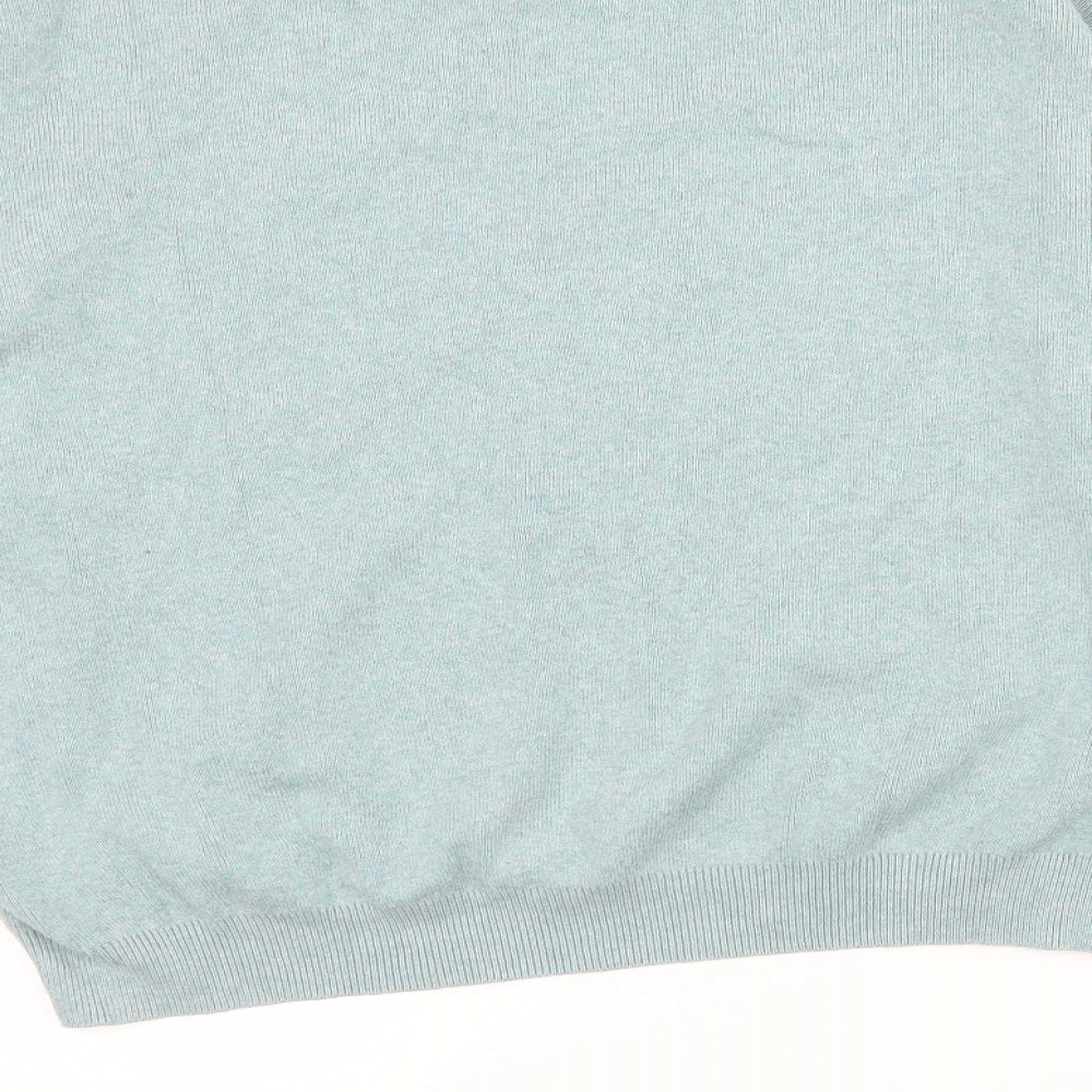 Topshop Womens Blue  Knit Pullover Jumper Size 12  - Embellished Neckline