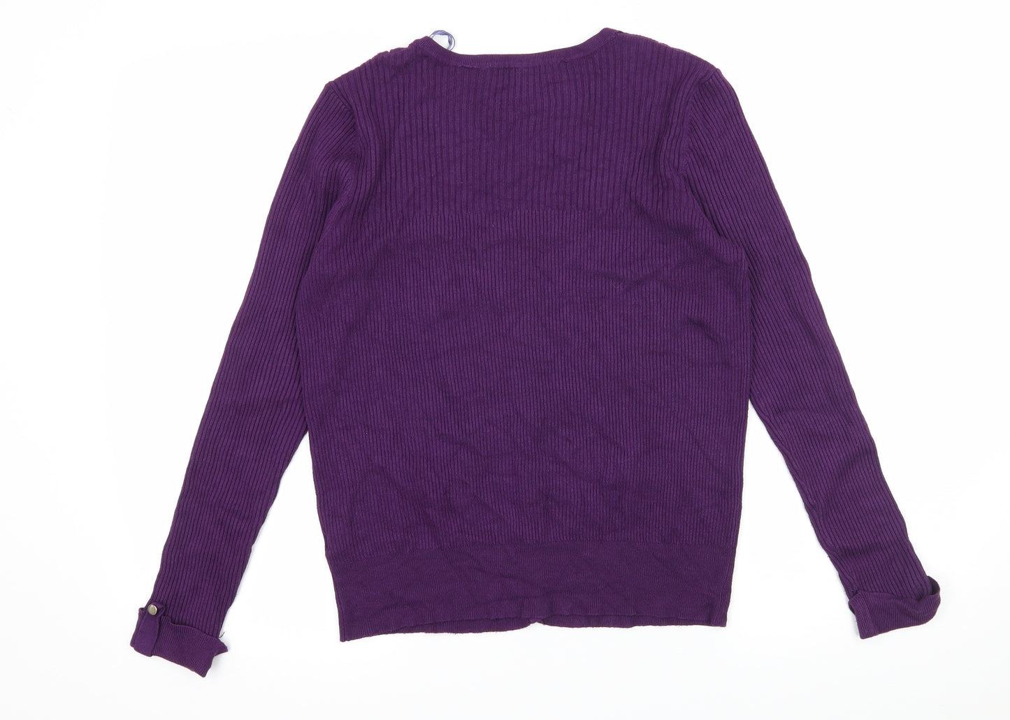 Marks and Spencer Womens Purple  Knit Cardigan Jumper Size 16