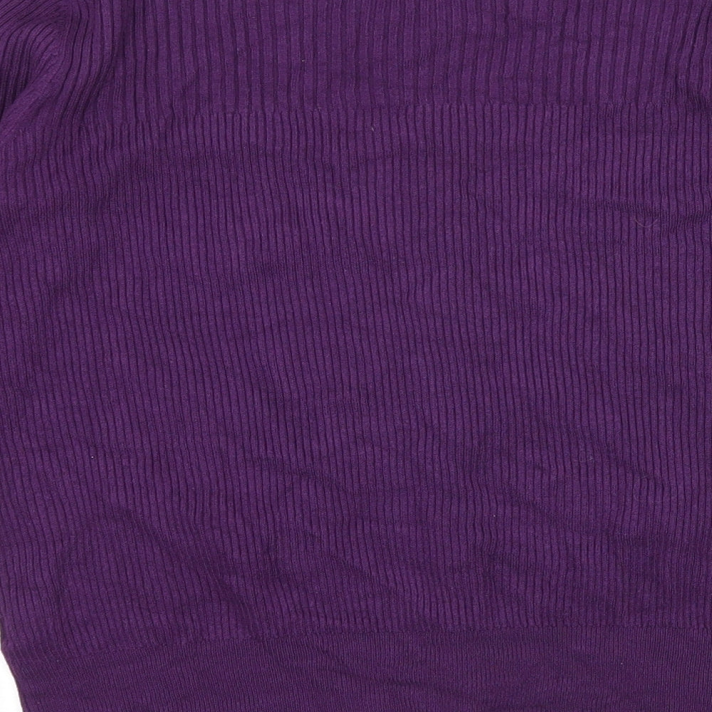 Marks and Spencer Womens Purple  Knit Cardigan Jumper Size 16