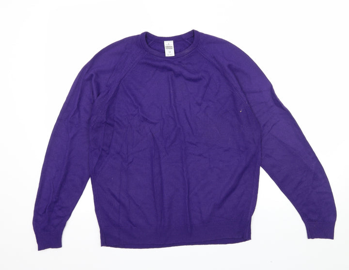 Littlewoods Womens Purple Knit Pullover Jumper Size 12