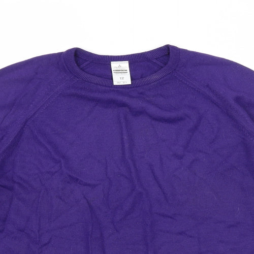 Littlewoods Womens Purple  Knit Pullover Jumper Size 12