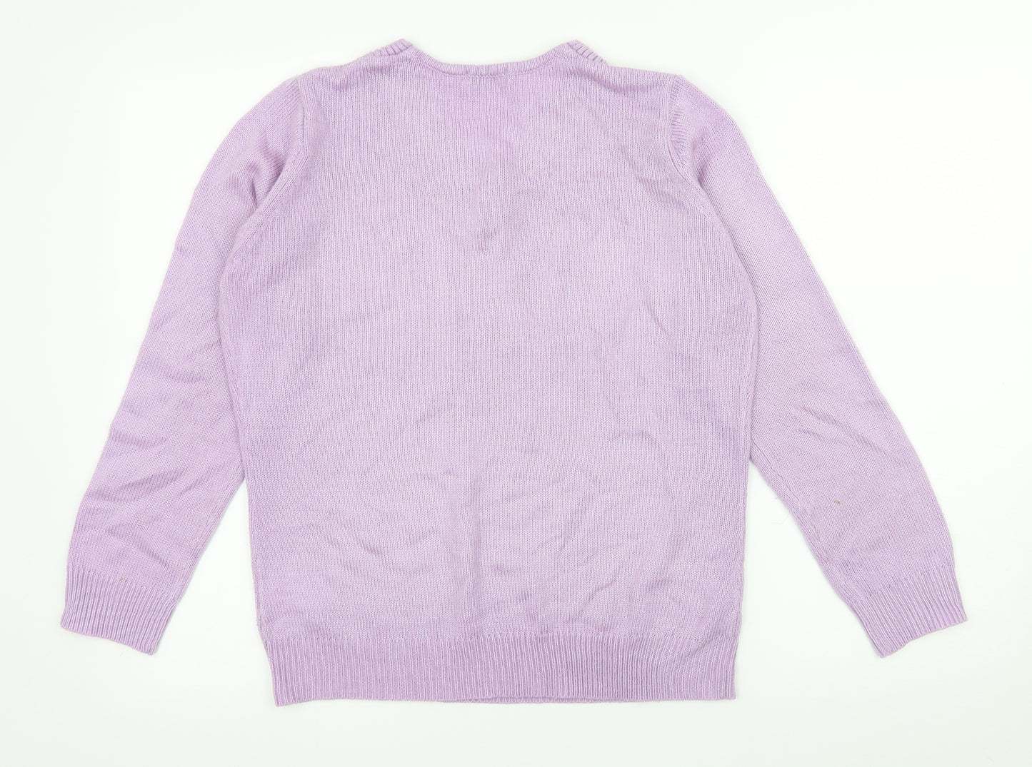 Damart Womens Purple  Knit Pullover Jumper Size 10