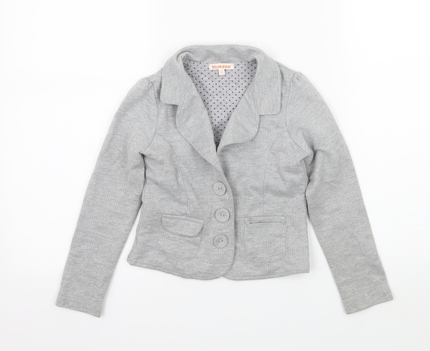 Blue Zoo Girls Grey  Jersey Jacket  Size 5-6 Years