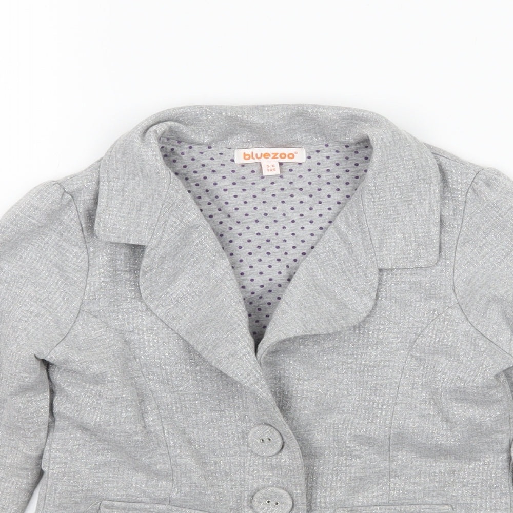 Blue Zoo Girls Grey  Jersey Jacket  Size 5-6 Years