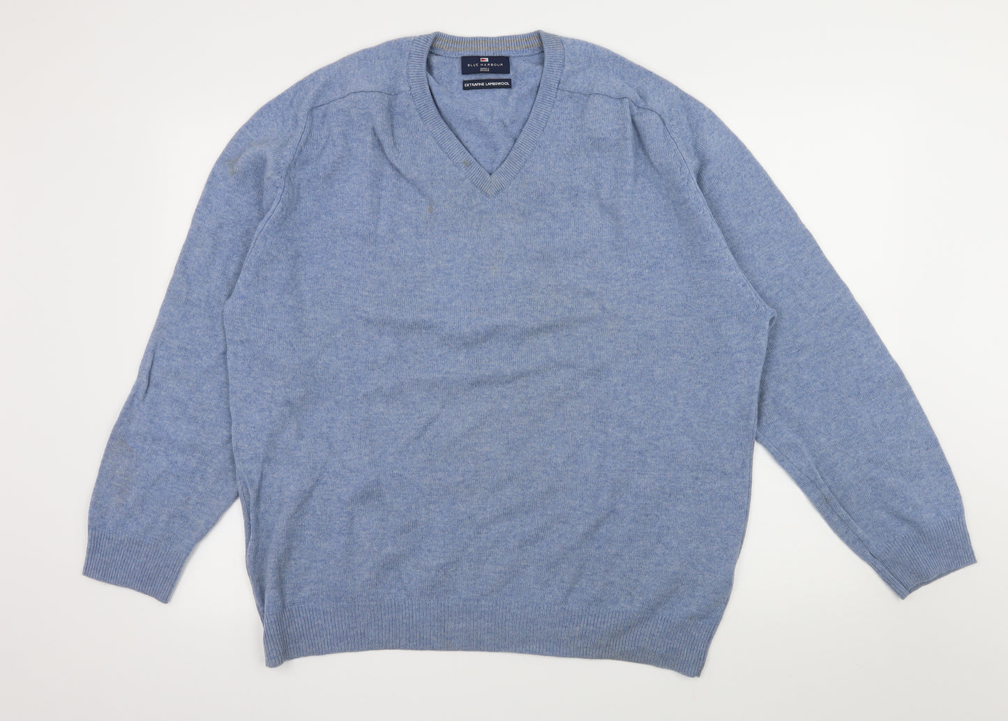 Blue Harbour Mens Blue  Knit Pullover Jumper Size XL
