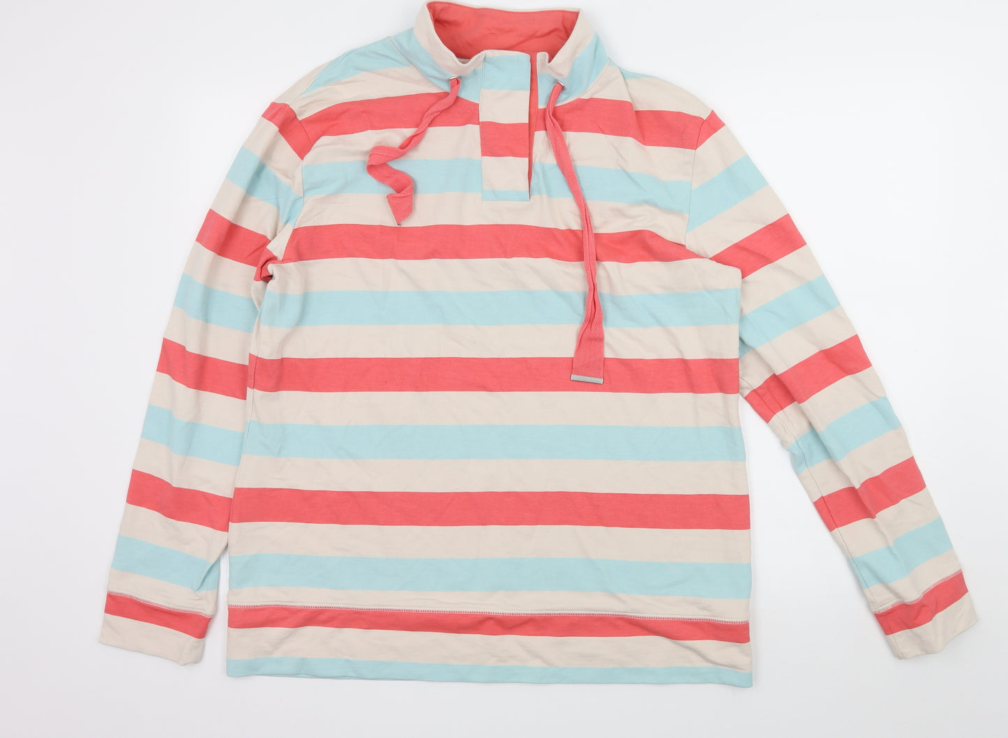 TU Womens Multicoloured Striped Jersey Pullover Sweatshirt Size 18