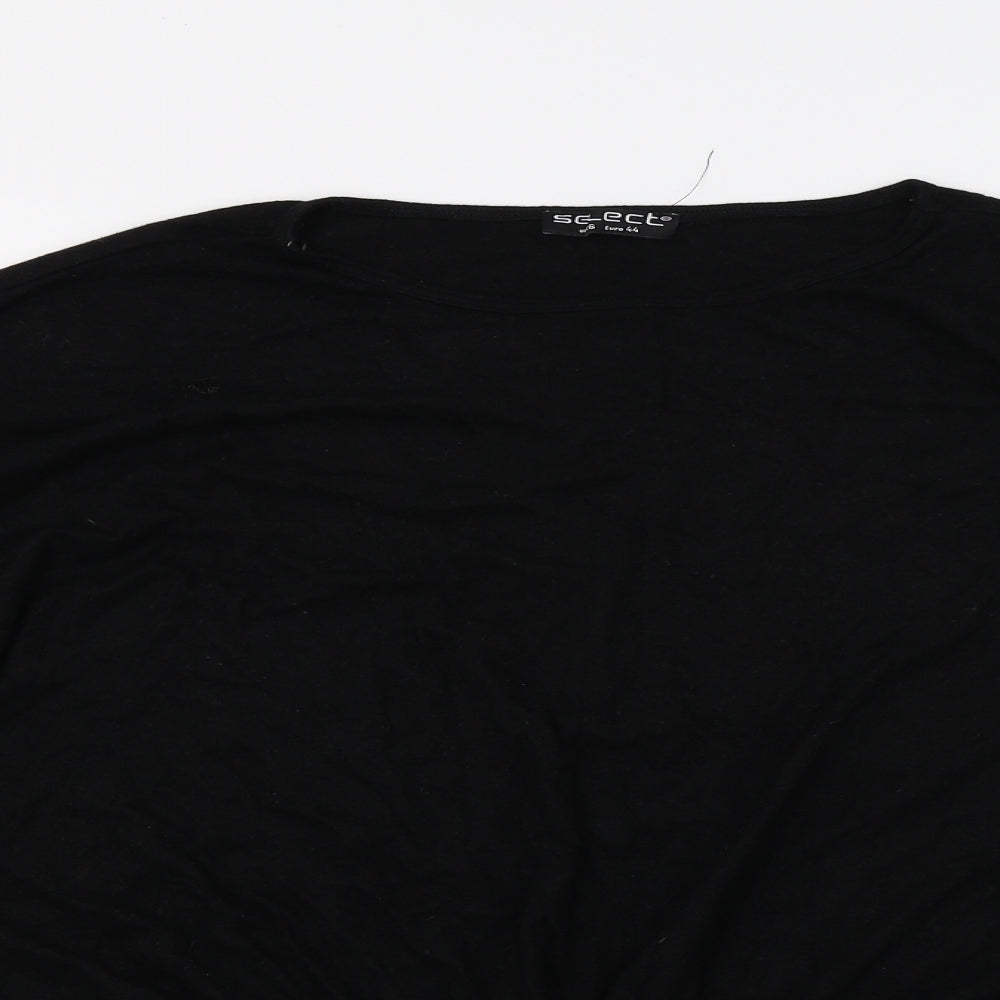 Select Womens Black  Knit Basic T-Shirt Size 16