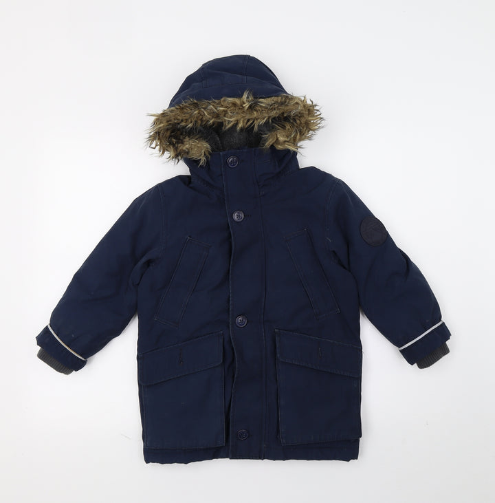 Gap Boys Blue Parka Coat Size XS