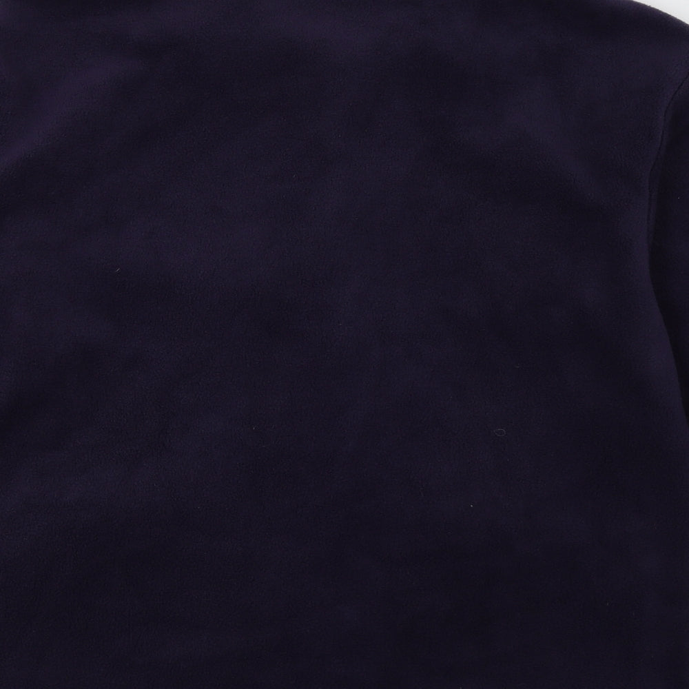Damart Womens Purple  Fleece Cardigan Sweatshirt Size 12