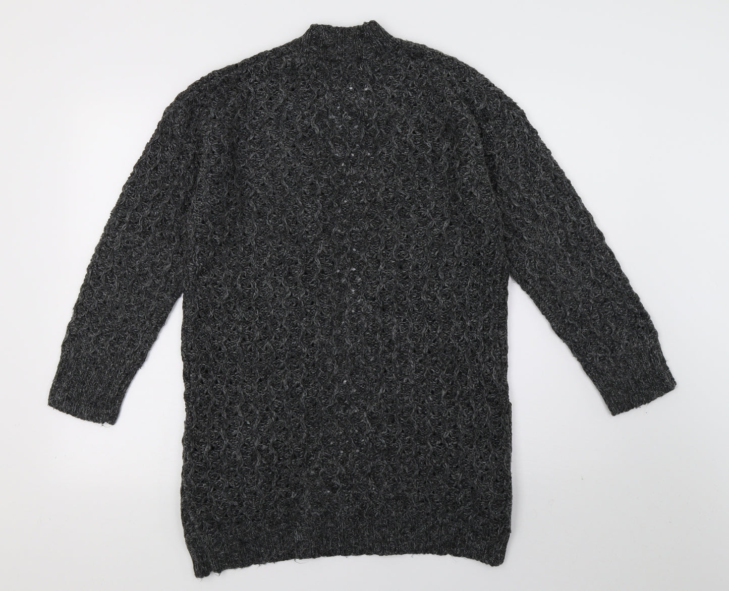 TU Womens Grey  Knit Cardigan Jumper Size 10