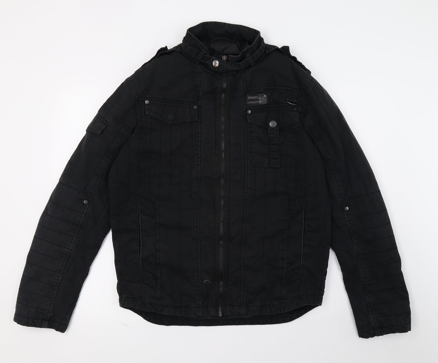 JACK & JONES Mens Black   Quilted Jacket Size M