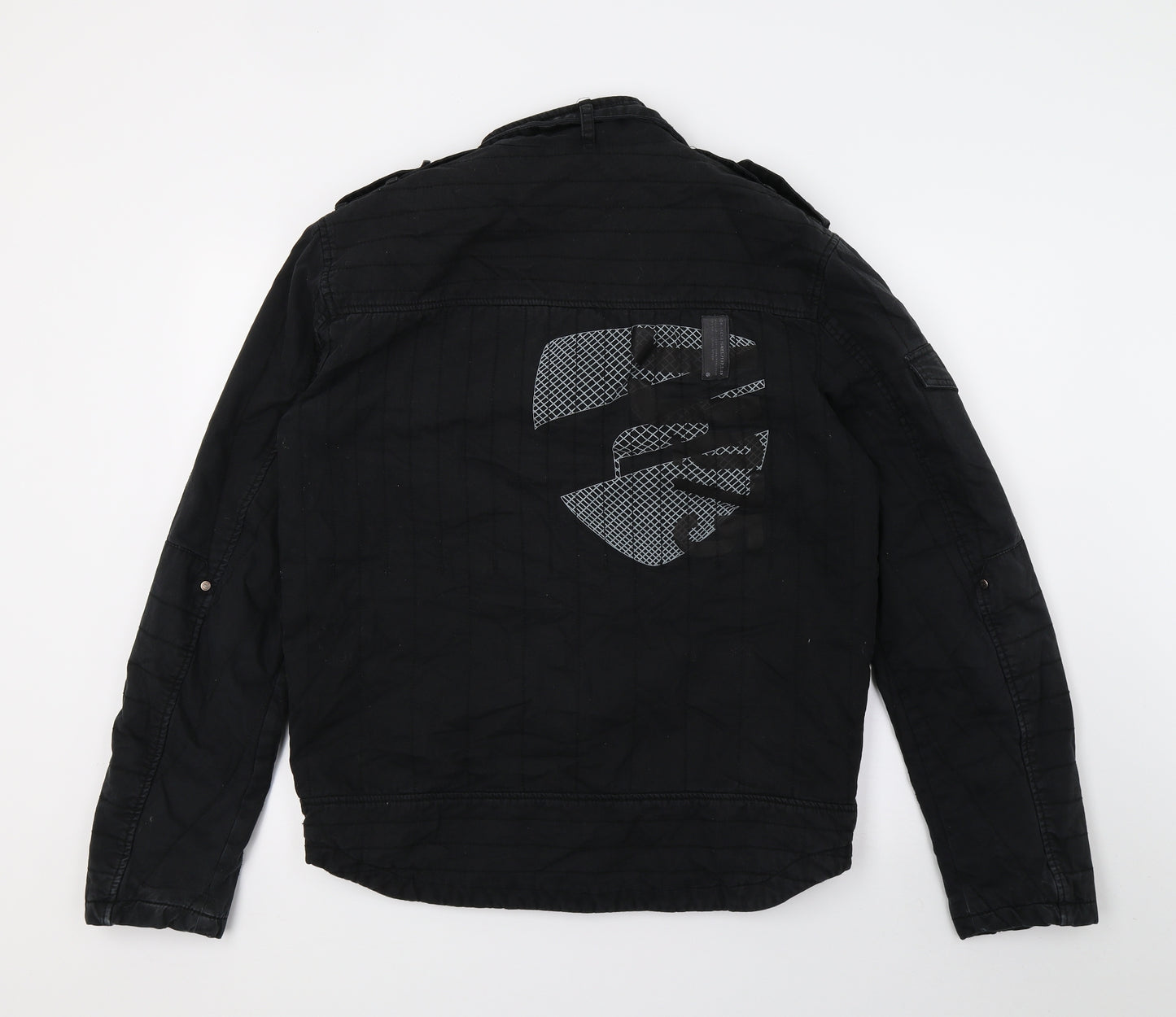 JACK & JONES Mens Black   Quilted Jacket Size M