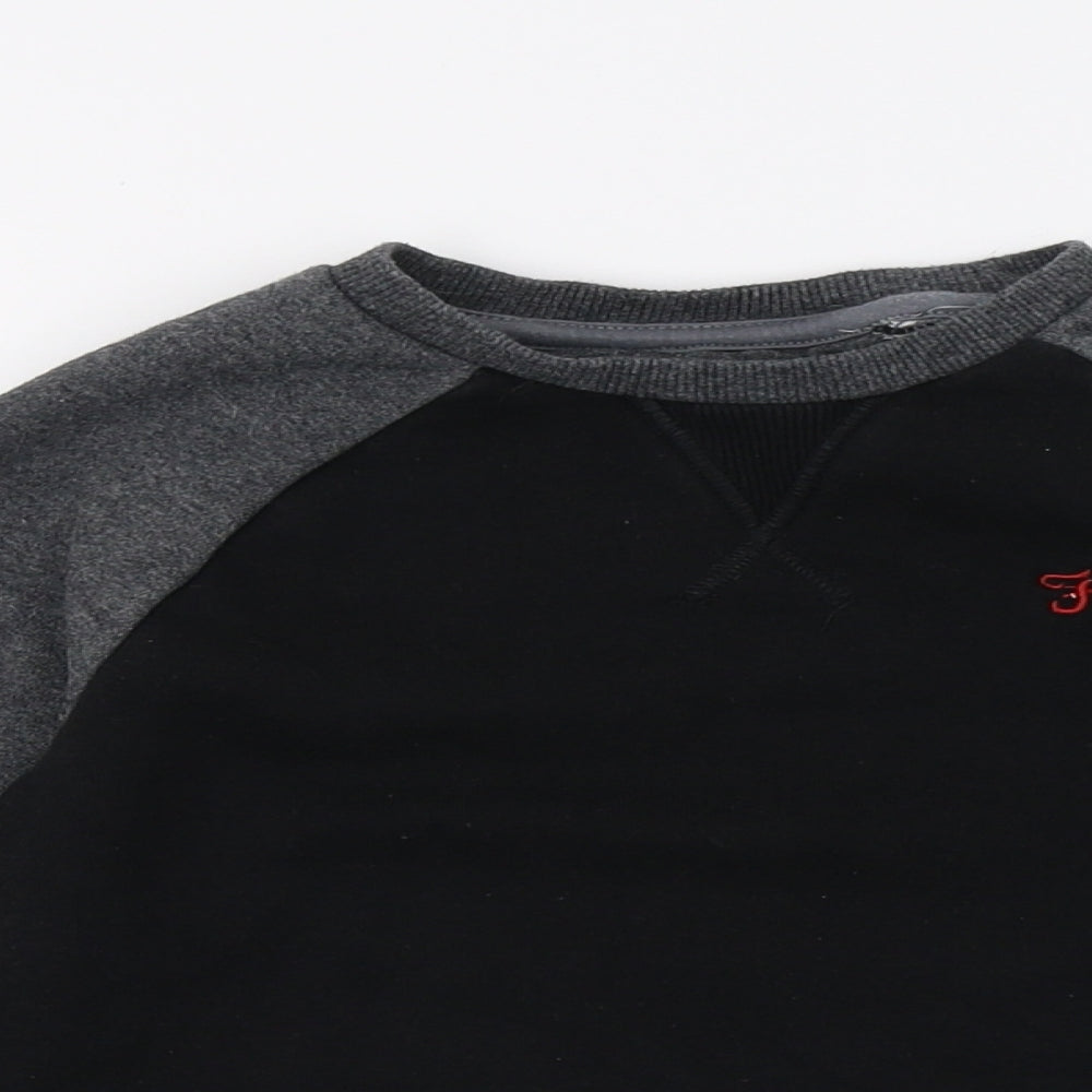 Farah Boys Black  Jersey Pullover Sweatshirt Size 6-7 Years