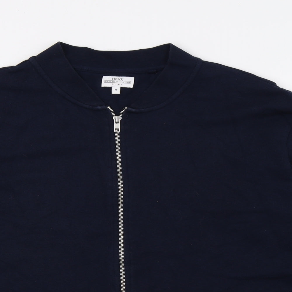 NEXT Mens Blue  Jersey Full Zip Sweatshirt Size XL