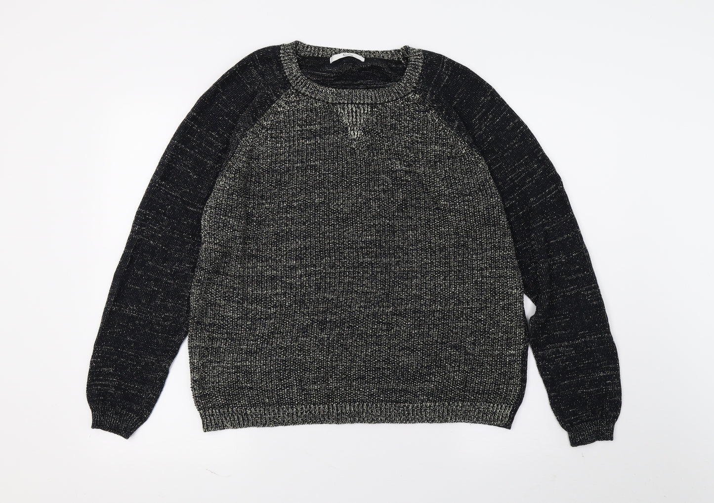 Klass Womens Gold  Knit Pullover Jumper Size L