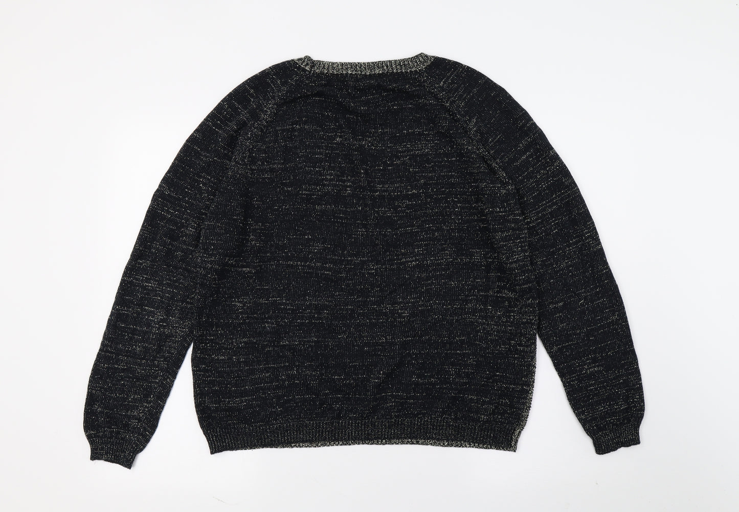 Klass Womens Gold  Knit Pullover Jumper Size L