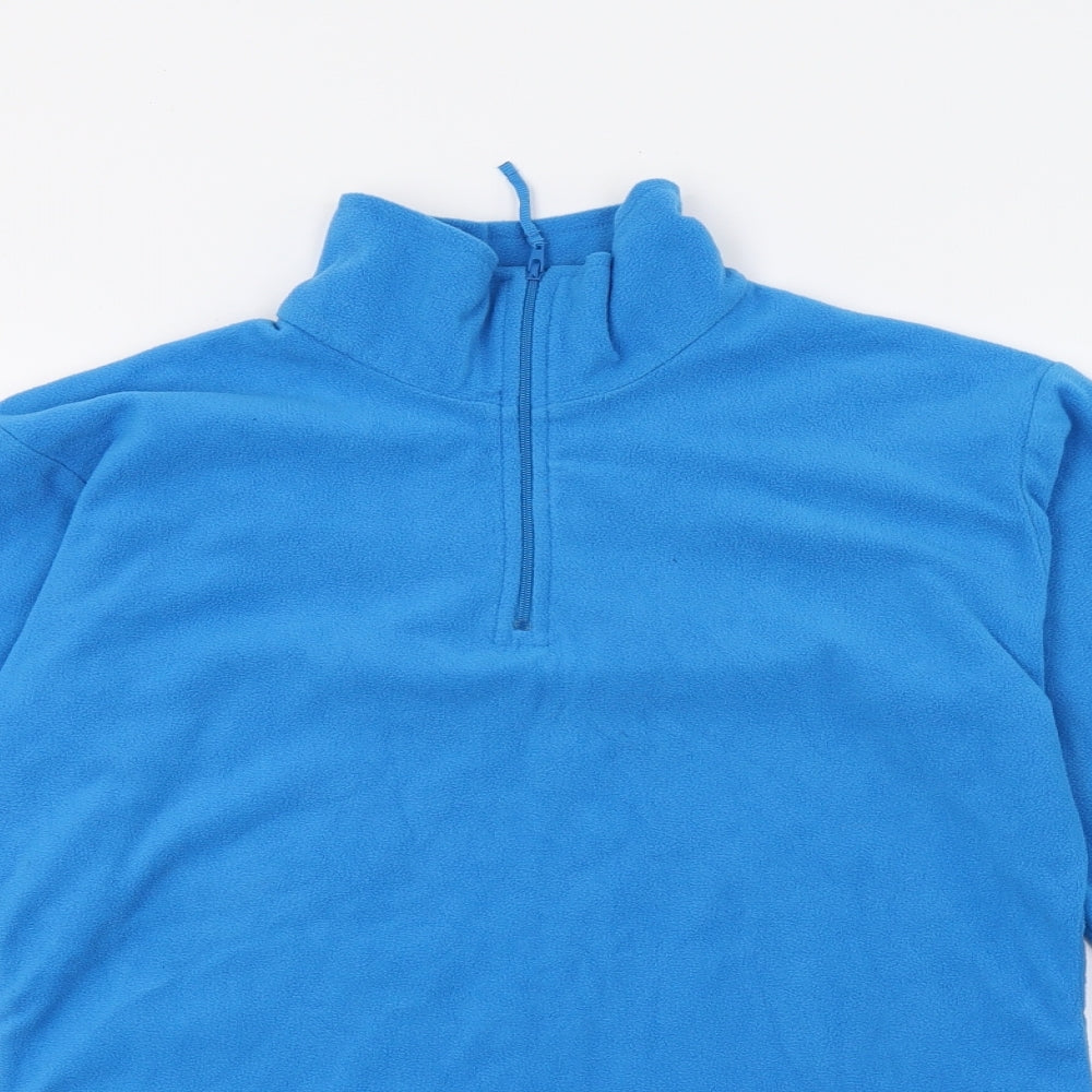 Outdoor Essentials Womens Blue  Fleece Pullover Sweatshirt Size 8