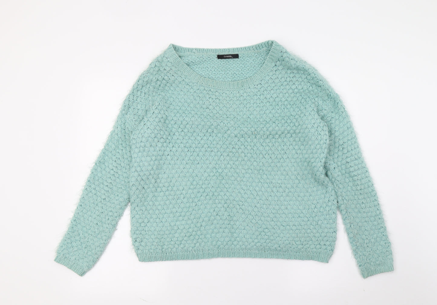 George Womens Blue  Knit Pullover Jumper Size 10