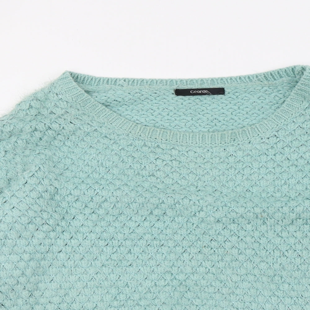 George Womens Blue  Knit Pullover Jumper Size 10