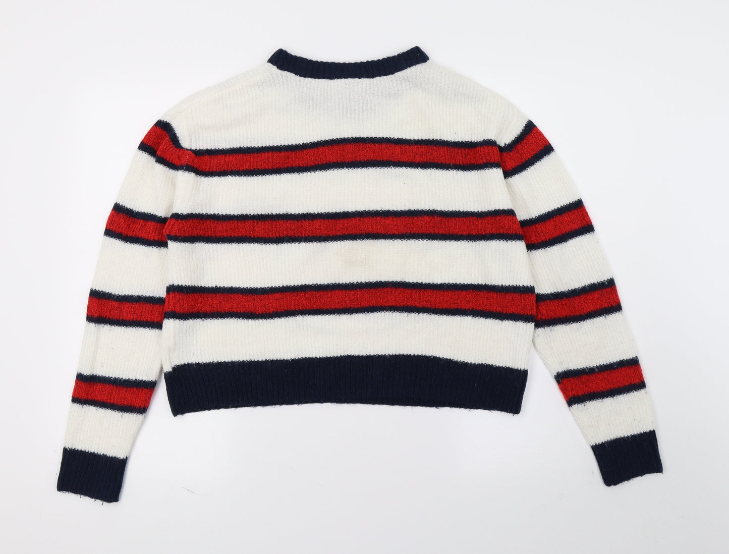 H&M Womens Multicoloured Striped Knit Pullover Jumper Size 10