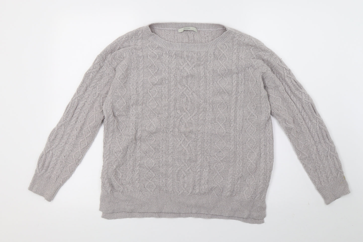 George Womens Grey  Knit Pullover Jumper Size 14