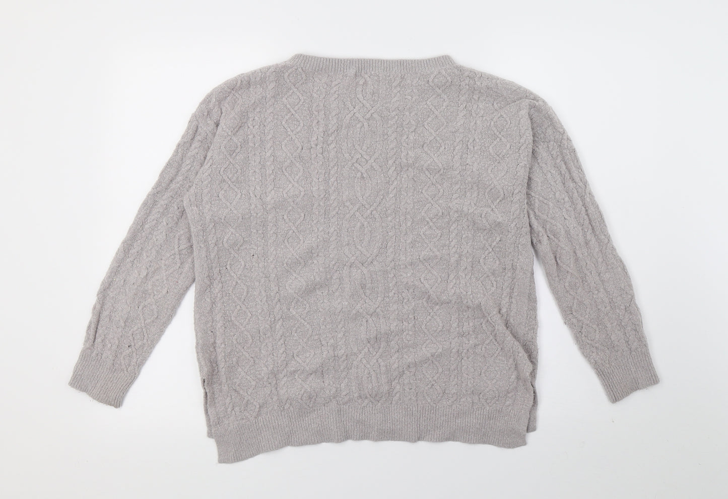 George Womens Grey  Knit Pullover Jumper Size 14