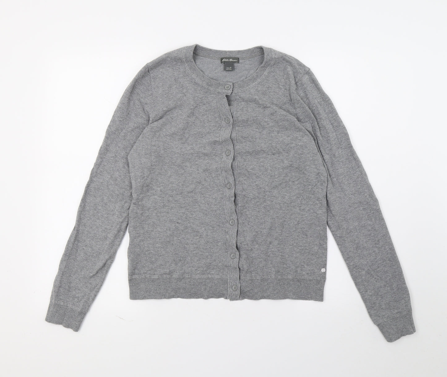 Eddie Bauer Womens Grey  Knit Cardigan Jumper Size S