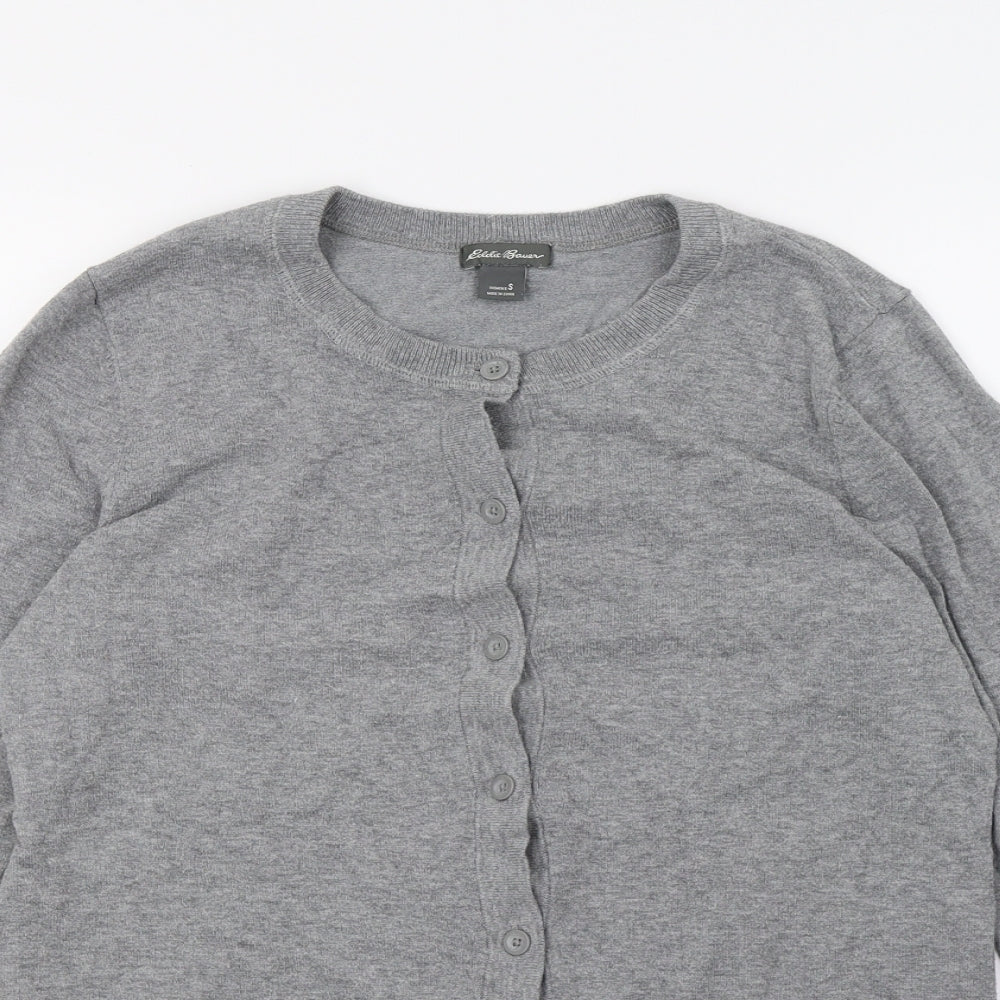 Eddie Bauer Womens Grey  Knit Cardigan Jumper Size S