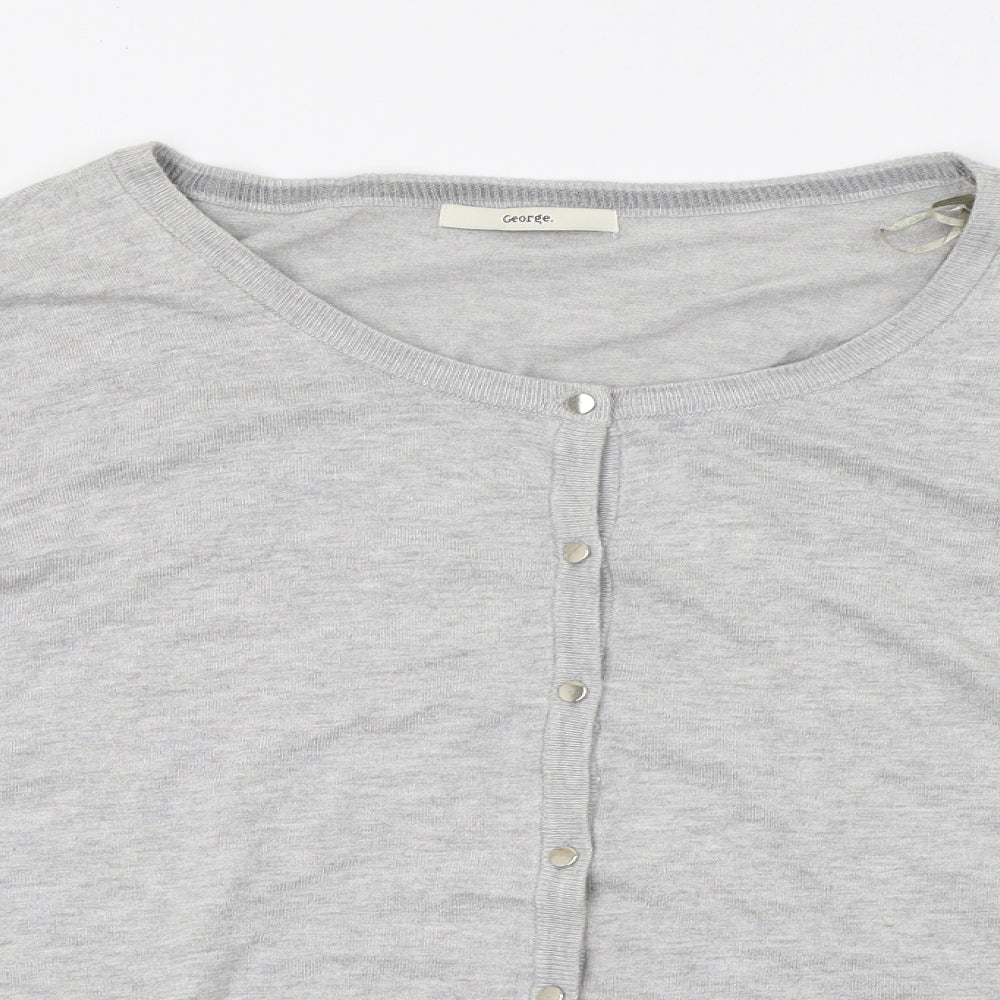 George Womens Grey  Knit Cardigan Jumper Size 22