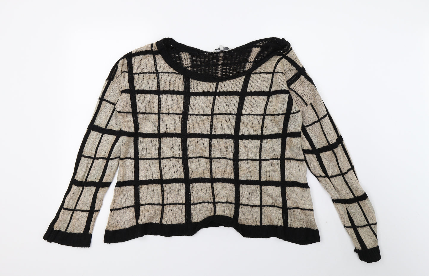 Peacocks Womens Brown Striped Knit Pullover Jumper Size XL