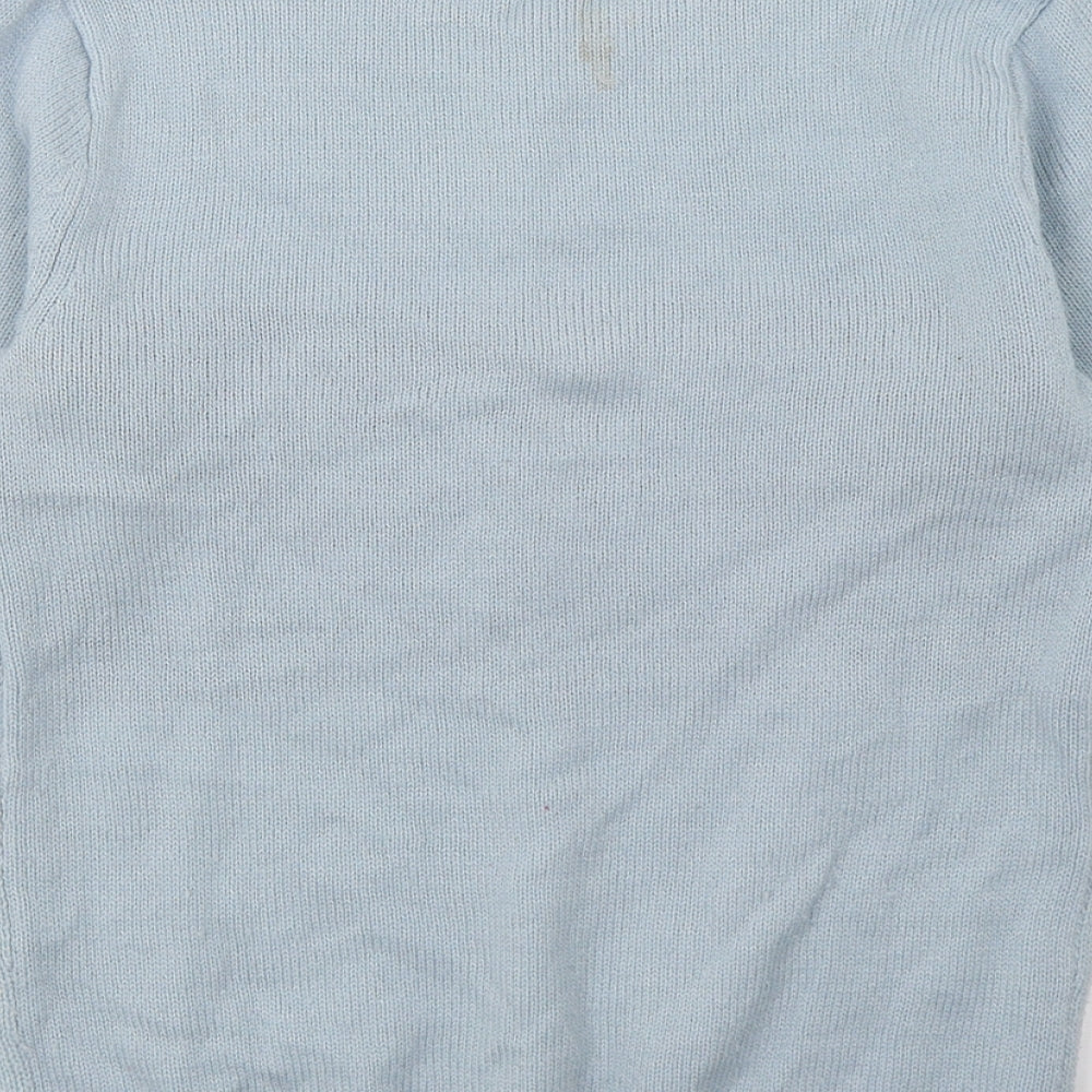 Grabal  Girls Blue Geometric Knit Pullover Jumper Size 9-10 Years  - Christams