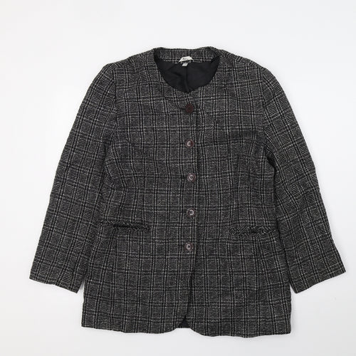 Klass Womens Black Check  Jacket  Size 12