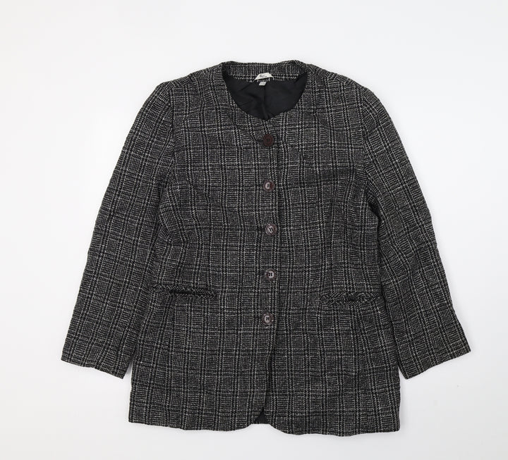 Klass Womens Black Check  Jacket  Size 12