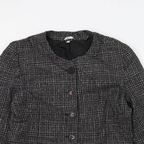 Klass Womens Black Check  Jacket  Size 12