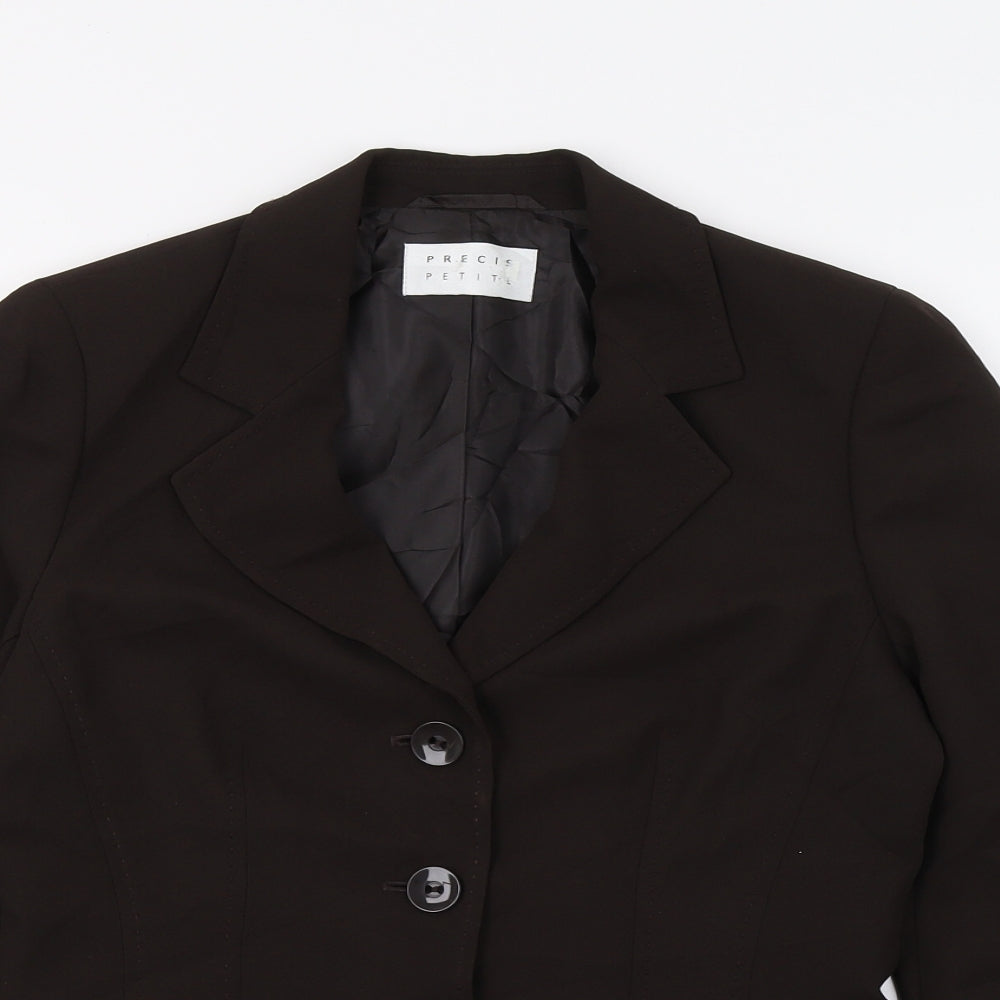 PRECIS PETITE Womens Brown   Jacket Blazer Size 8