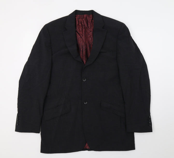 REMUS Mens Black Jacket Blazer Size M